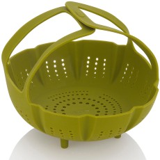 Silicone Steamer Basket & Strainer for 6Qt & Larger Cookers - ZACMISB22